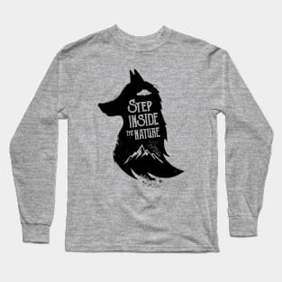 Inspirational Fox Nature Camping Design Long Sleeve T-Shirt